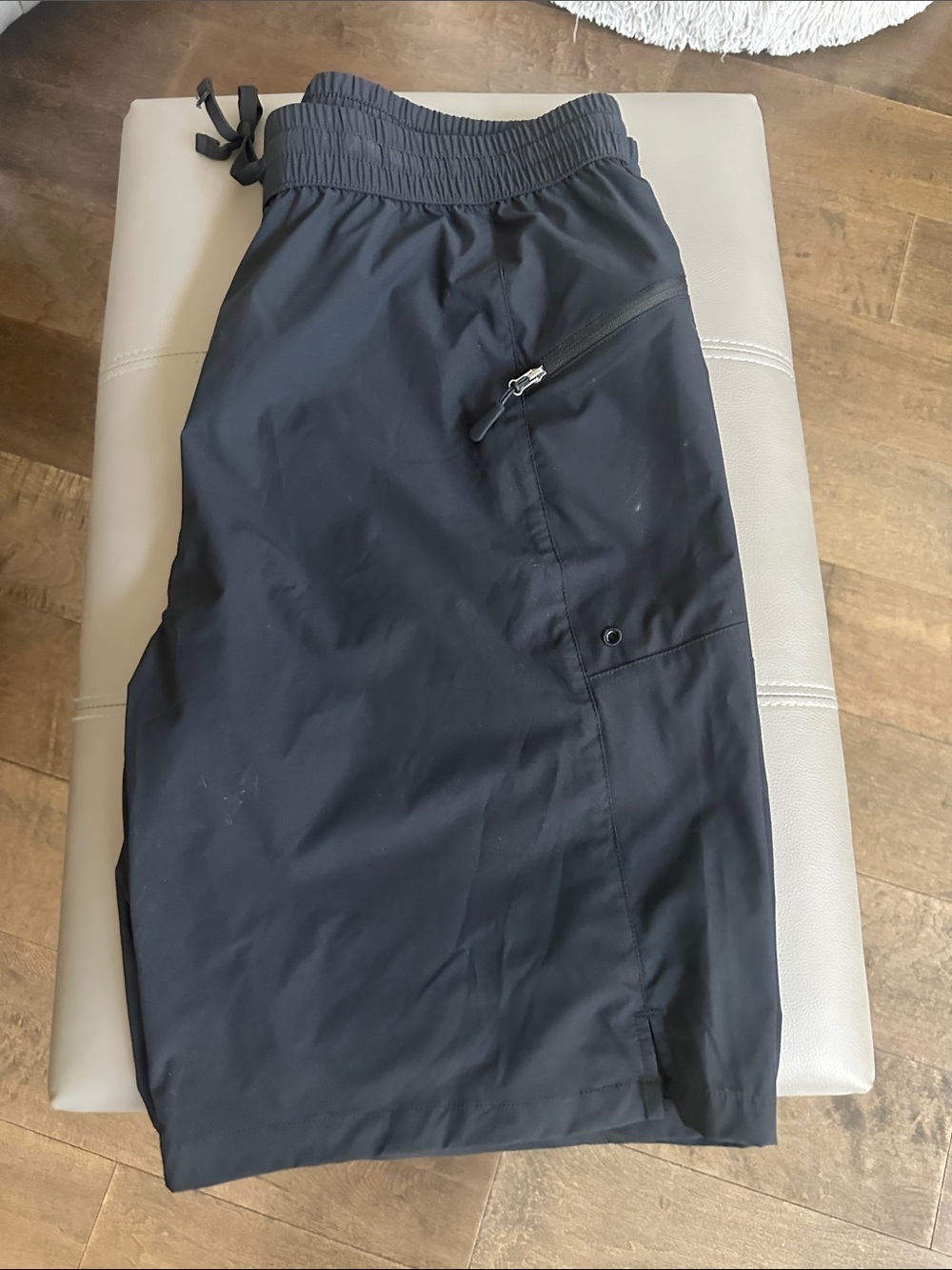 Men's Black Swim Trunks with Zip Pocket